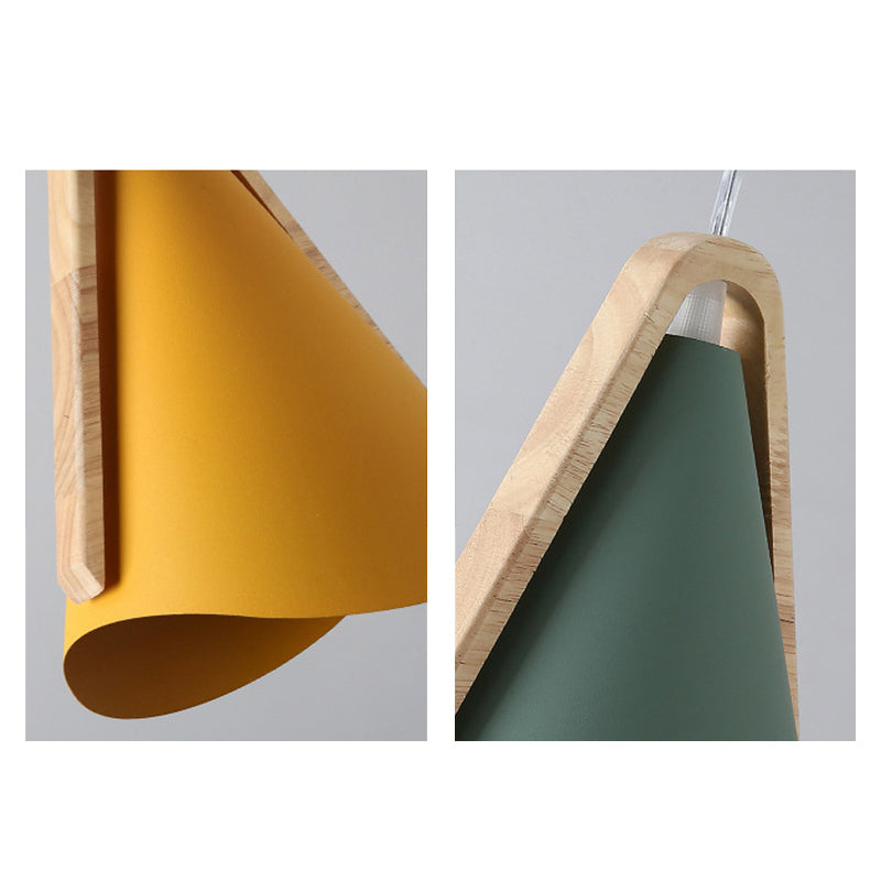Valentina Suspension 5 Couleurs, Bois/Métal Vert/Rose Salon - Neutralighting