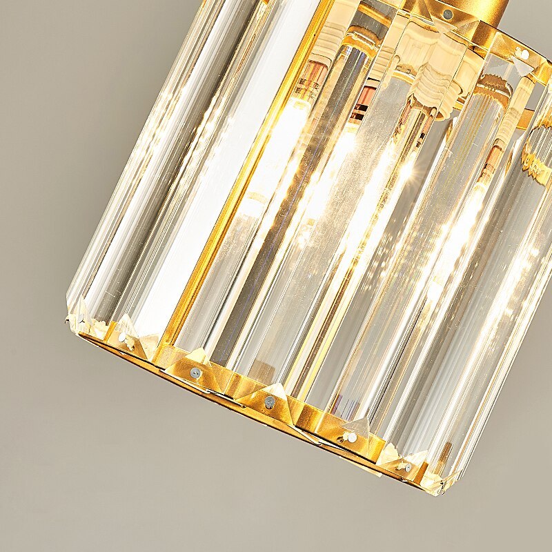 Vina Suspension Ronde/Carré Nordique. Métal/Verre. Noir/Or. Salon/Bar - Neutralighting
