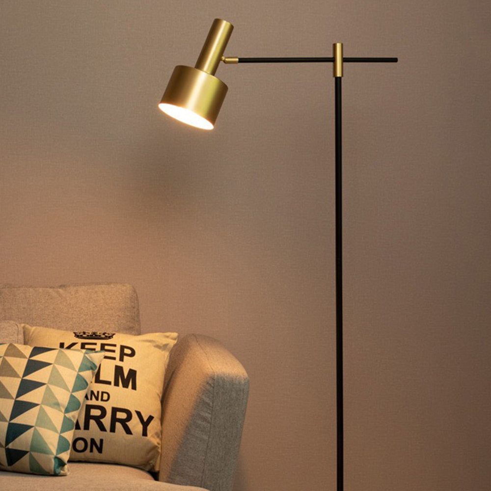 Arisha Design Lampadaire Linéaire Simple Métal Or/Noir Salon/Bureau