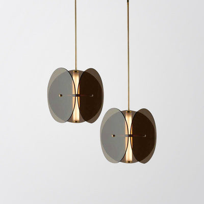 Valentina Suspension Rond LED Simplicité Noir Métal/Verre Chambre à Coucher - Neutralighting