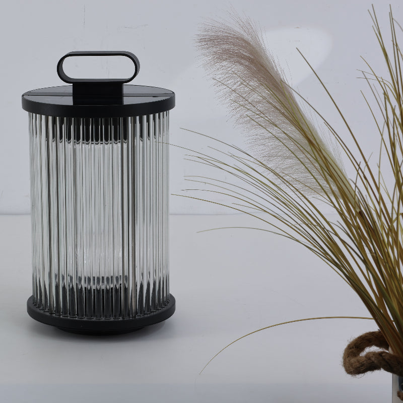 Ray Lampadaire Cylindre Simple, Métal/Verre, Gris, Jardin - Neutralighting