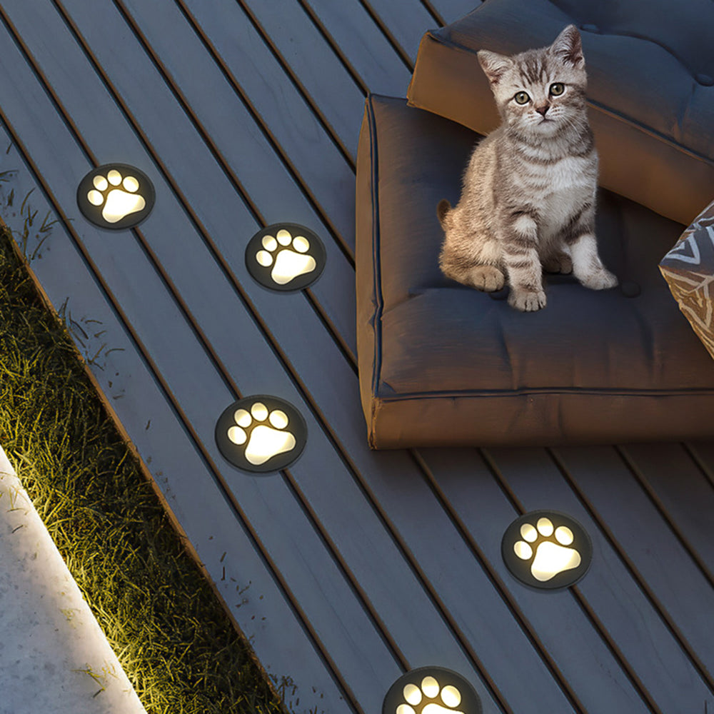 Aria Lampe Extérieure au Sol Patte de chat Moderne, Métal, Gris, Cour - Neutralighting
