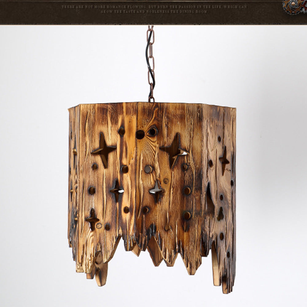 Epoch Suspension Irrégulier Rustique, Bois/Metal, Bois, Chambre - Neutralighting
