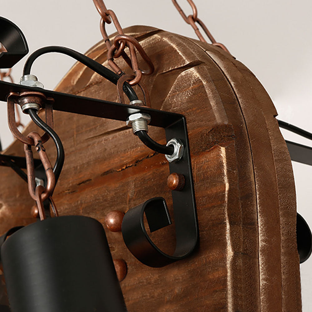 Epoch Suspension Guitare Vintage, Metal/Bois, Marron, Chambre - Neutralighting