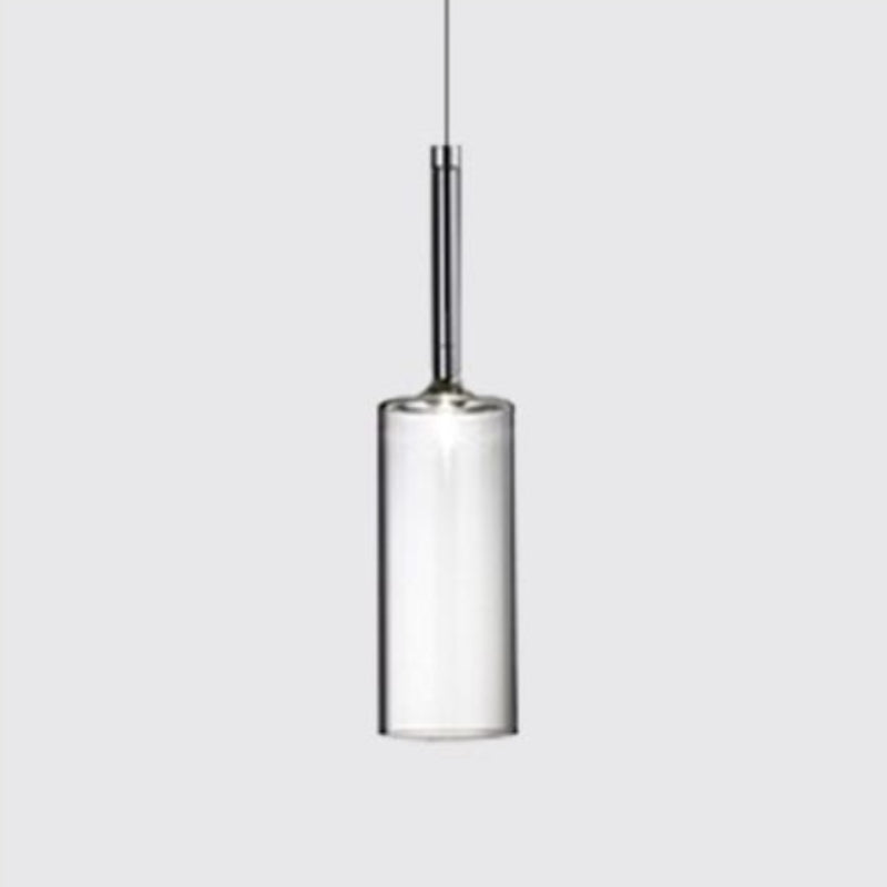 Priya Lustre Suspension Moderne Minimaliste Verre Clair/Gris Bar - Neutralighting