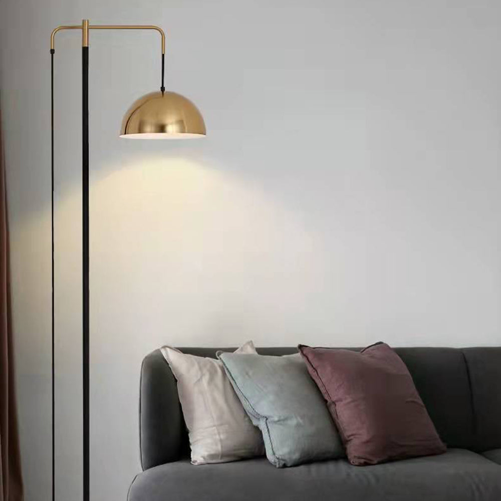Arisha Design Lampadaire Dôme Simple Métal/Marbre Or Chambre/Salon