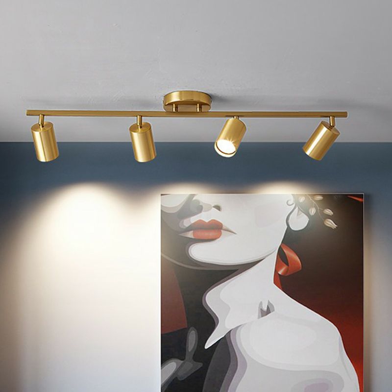Aim Moderne LED Plafonnier Noir/Blanc/Or Métal Chambre à coucher