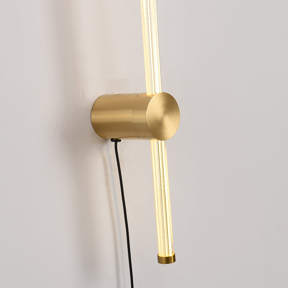 Ray Applique Murale Linéaire Simple, Métal/Acrylique, Cuivre/Nickel, Chambre - Neutralighting