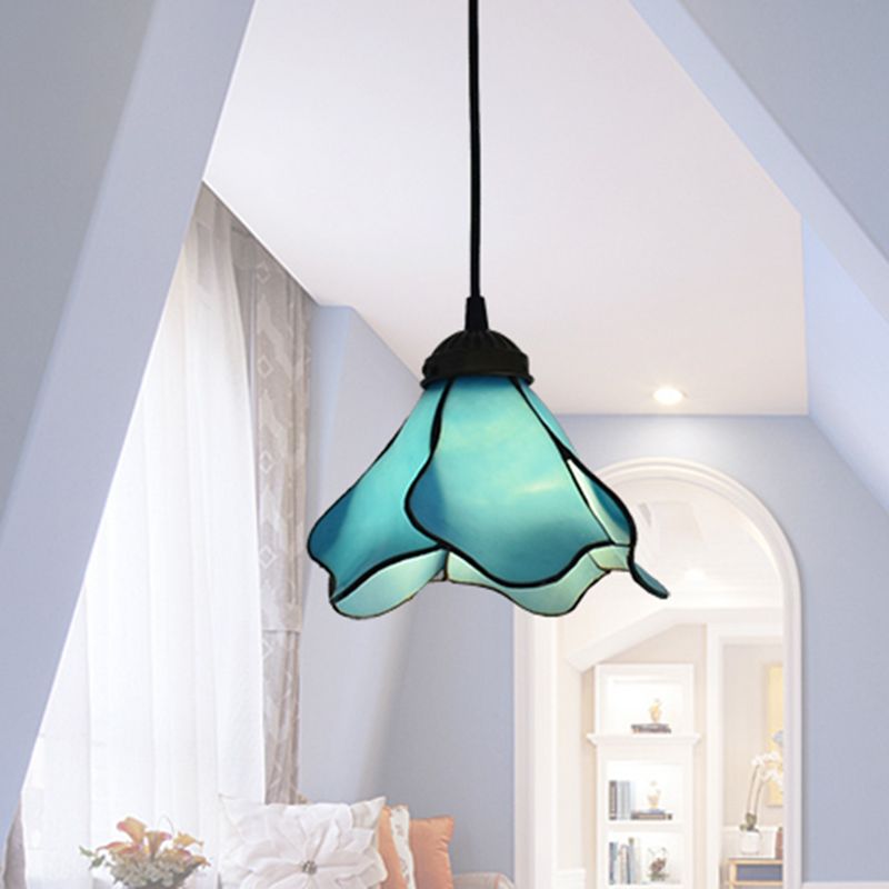 Ray Fleur Moderne LED Suspension Rose Bleu Métal Résine Salon - Neutralighting