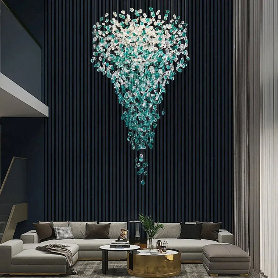 Veshaa Lustre en cristal de pierre de luxe postmoderne - Neutralighting