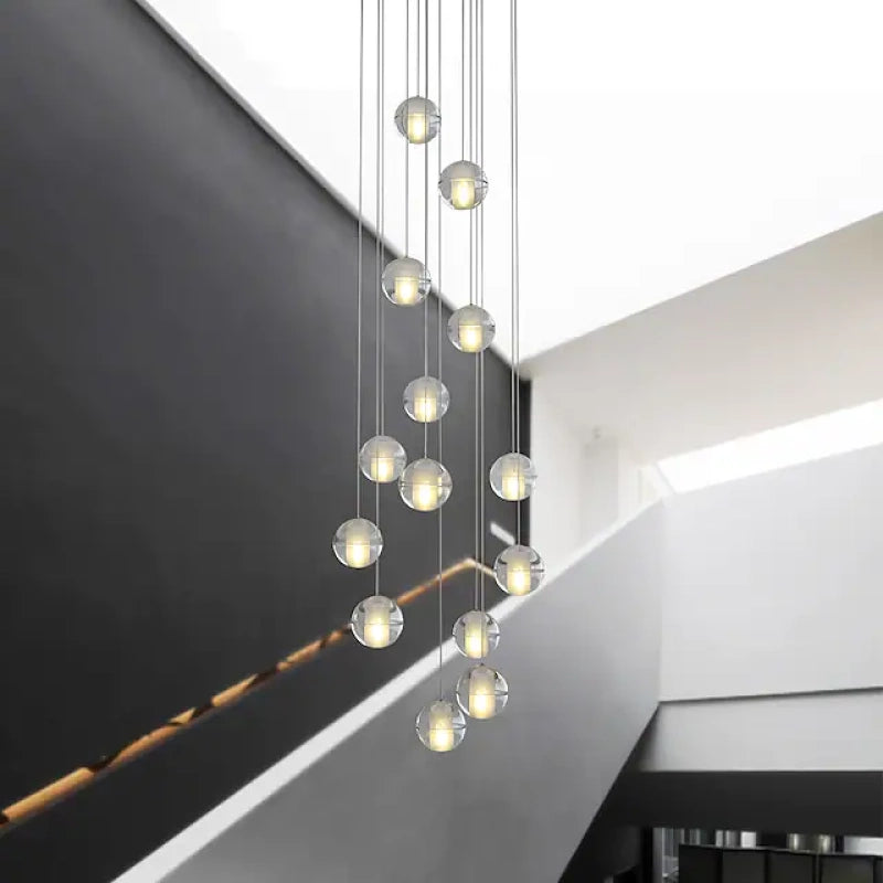 Arisha Suspension Globe Simple, Acrylique/Metal, Blanc, Salon - Neutralighting