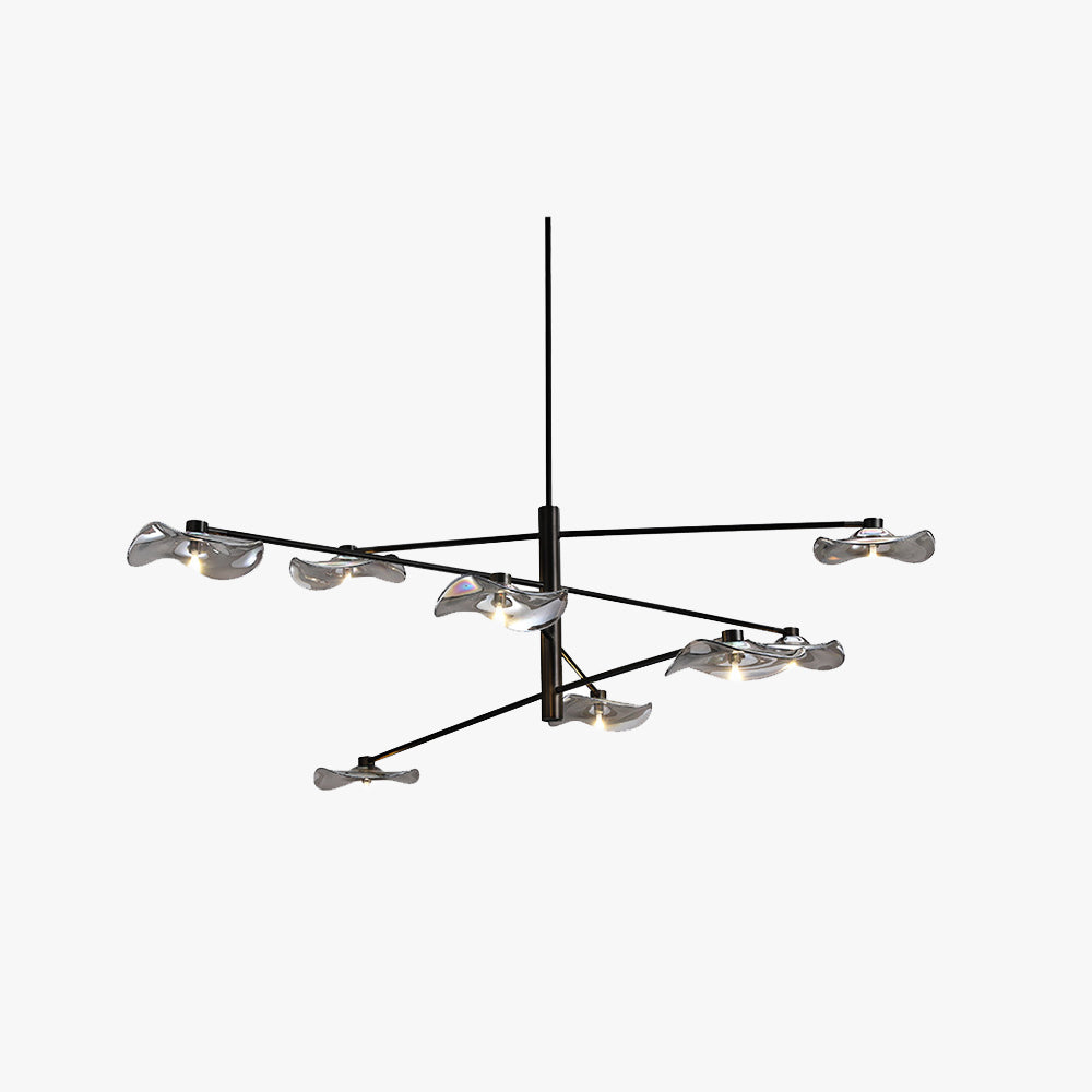 Arisha Suspension Linéaire Moderne, Métal/Verre, Transparent/Multicolore, Salon/Chambre à Coucher - Neutralighting