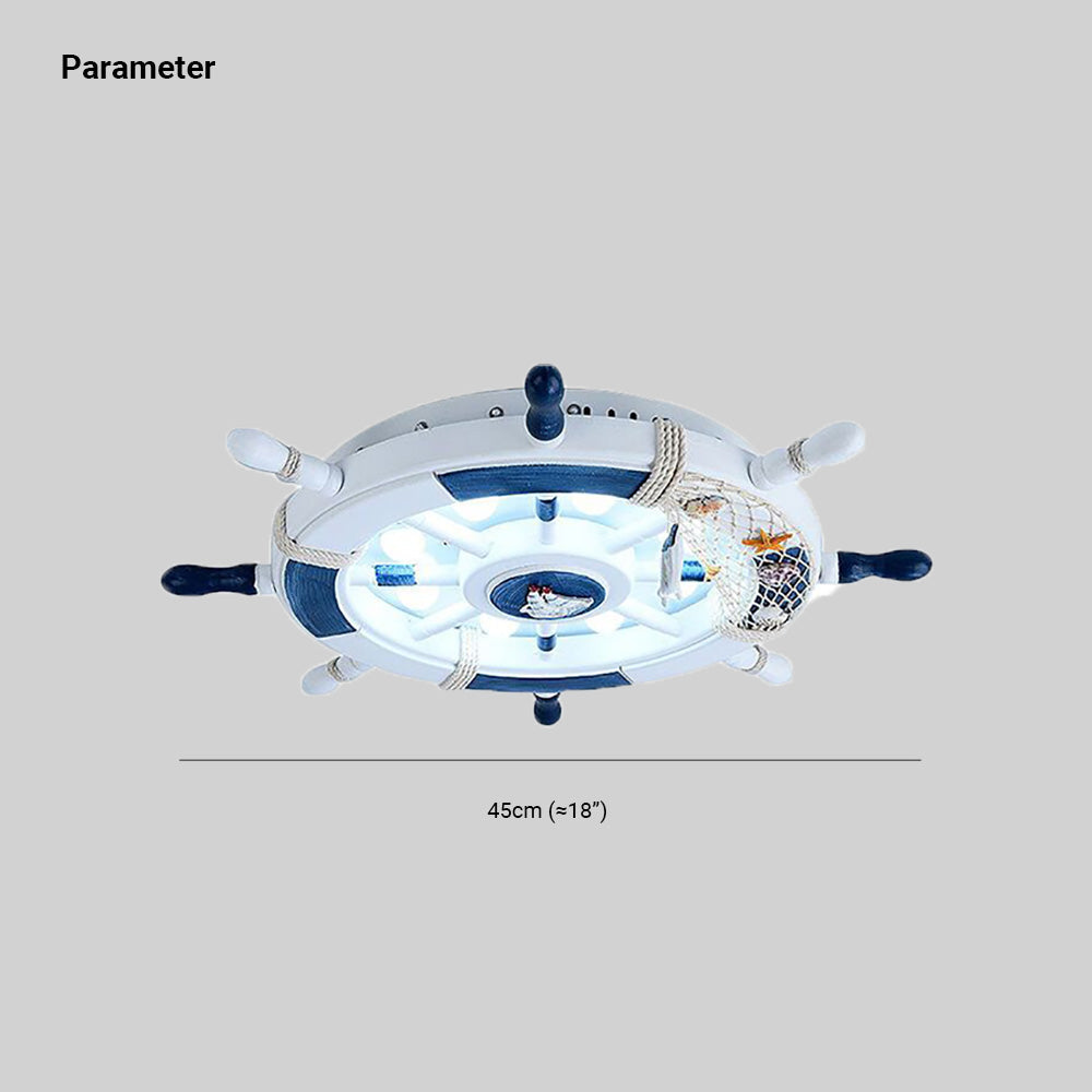 Arisha Moderne LED Plafonnier Blanc/Bleu Métal Salon Chambre à coucher - Neutralighting