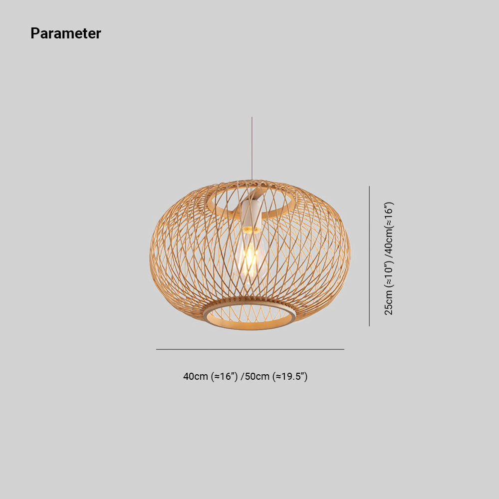 Ritta Vintage LED Suspension Acrylique Rotin Salle à Manger Chambre à coucher - Neutralighting