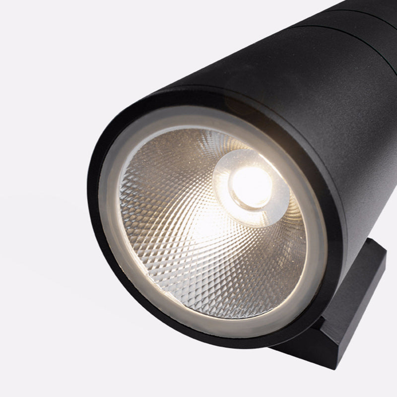 Kren Applique Extérieure Cylindre Simple. Verre. Noir. Cour - Neutralighting
