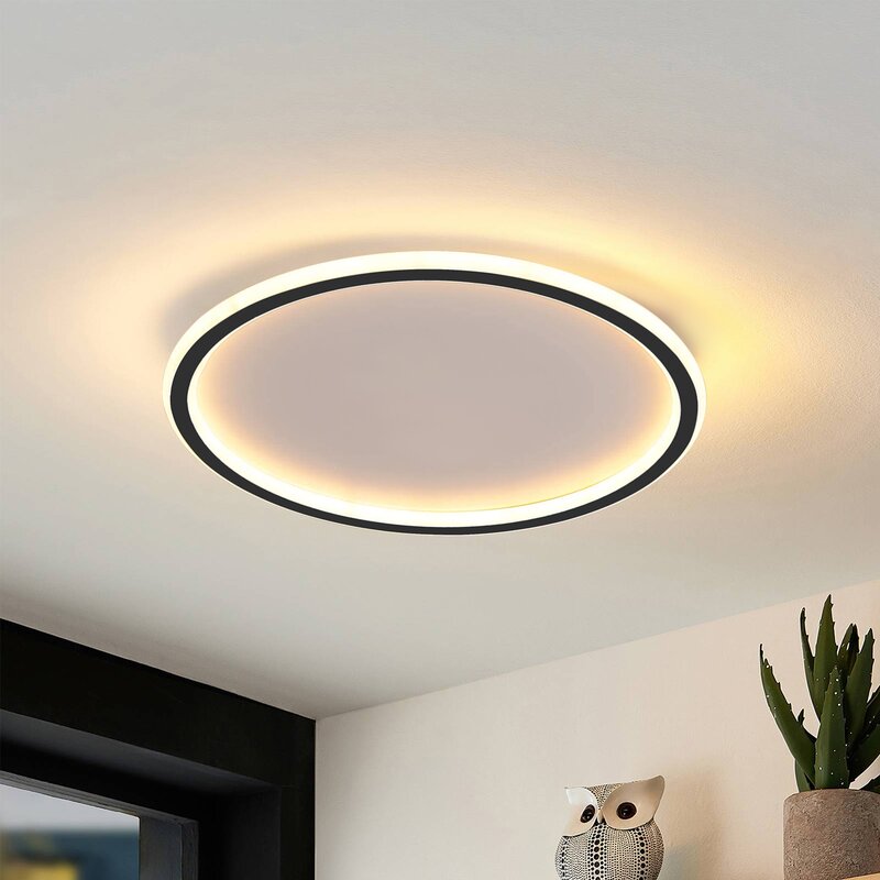 Quasso Plafonnier Rond ModerneBlanc/Noir. Salon - Neutralighting