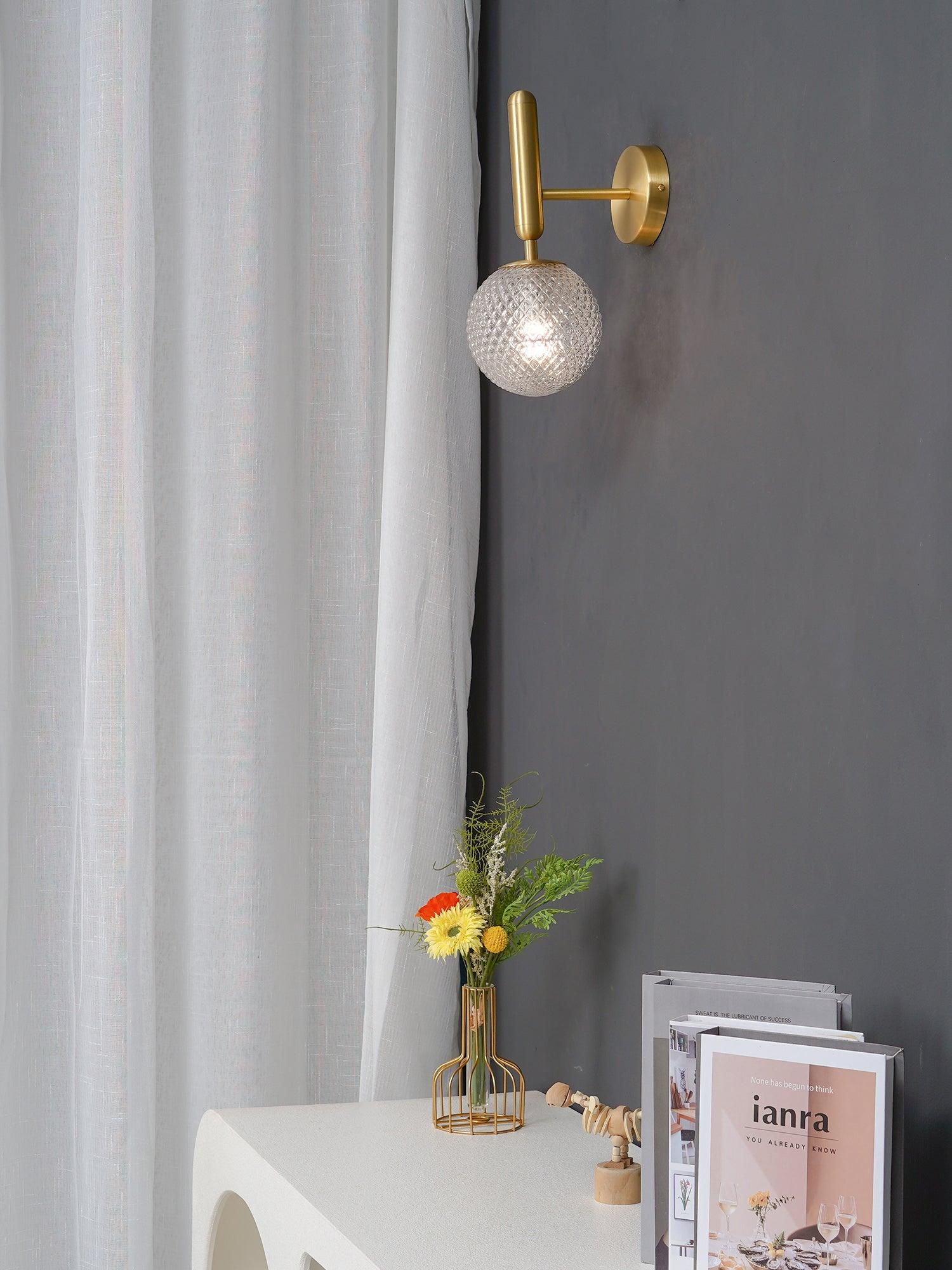 Lustra Wall Lamp Plug In Glass Globe Nordic - Neutralighting
