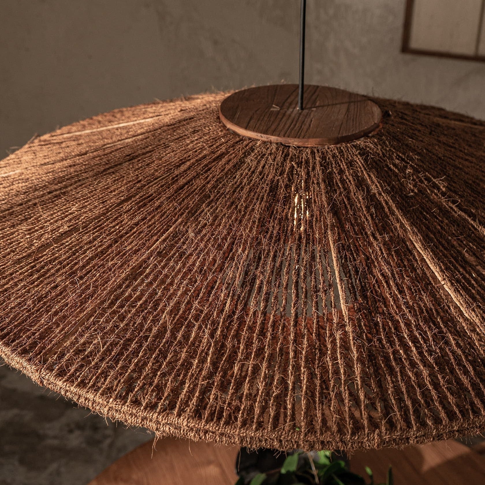 Ritta Rustique Suspension Rotin Salon Salle à Manger Chambre à Coucher - Neutralighting