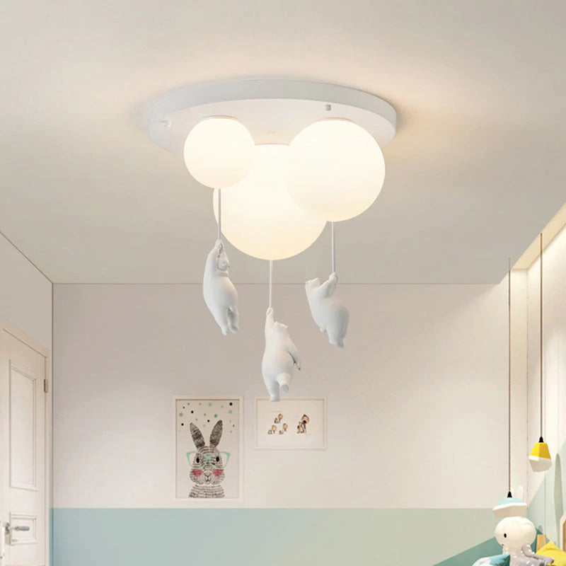 Bear Balloon Suspension/ Plafonnier Ballon Moderne Résine Chambre - Neutralighting