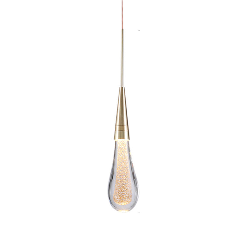 Oleia Suspension Goutte Design Doré Salon - Neutralighting