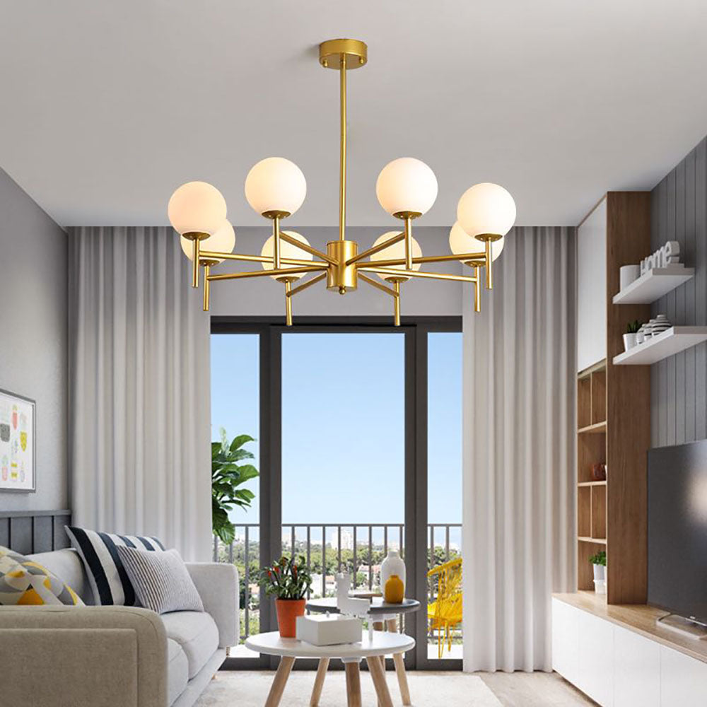 Silva Suspension Multi Nordique, Metal/Verre, Or/Noir, Chambre - Neutralighting