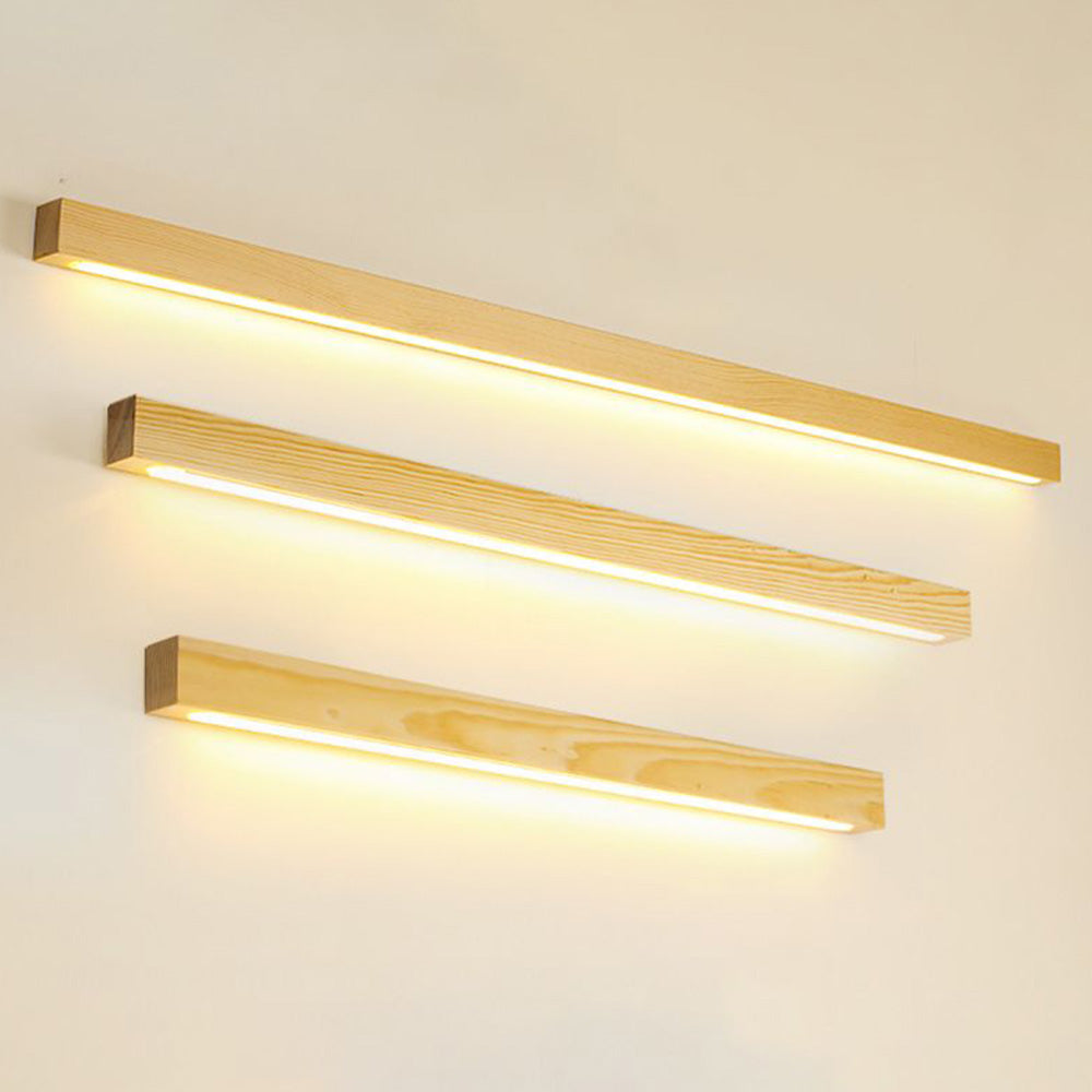 Zenx Applique Murale Linéaire Minimaliste Bois Marron/Bois Chambre - Neutralighting