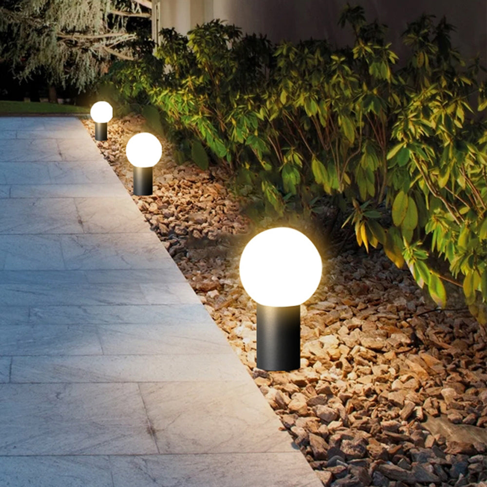 Ray Moderne LED Lampadaire Extérieur Noir Métal Allée Cour - Neutralighting