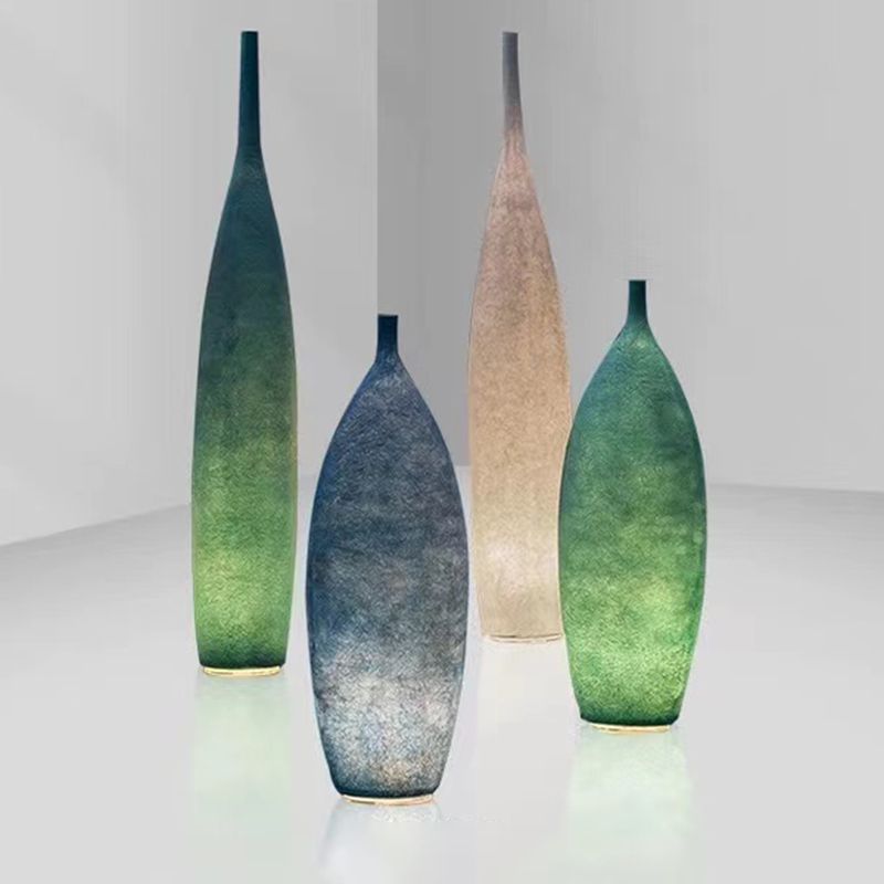 Avi Moderne LED Lampadaire Bouteille Blanc Jaune Bleu Résine Chambre - Neutralighting