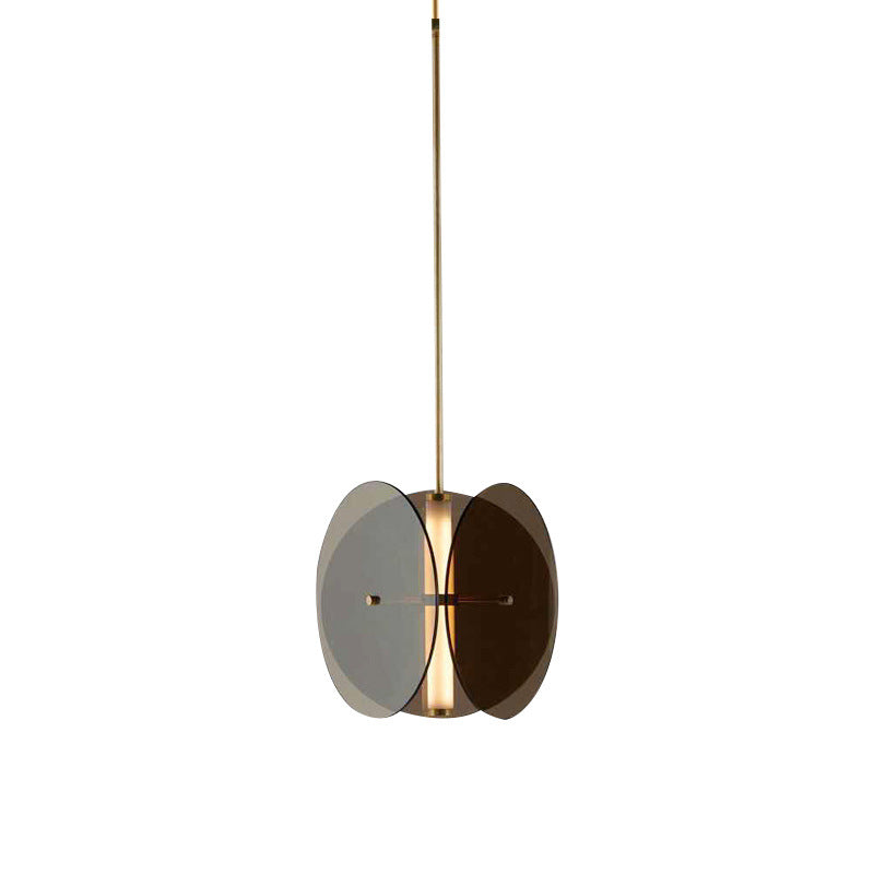 Valentina Suspension Rond LED Simplicité Noir Métal/Verre Chambre à Coucher - Neutralighting