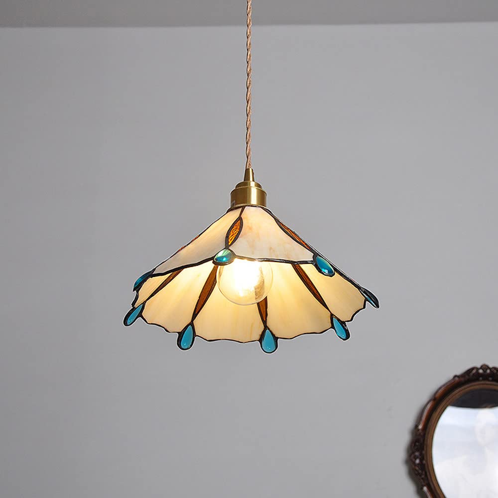 Tiffany Vintage Suspension Métal/Verre Chambre/Salon/Entrée - Neutralighting