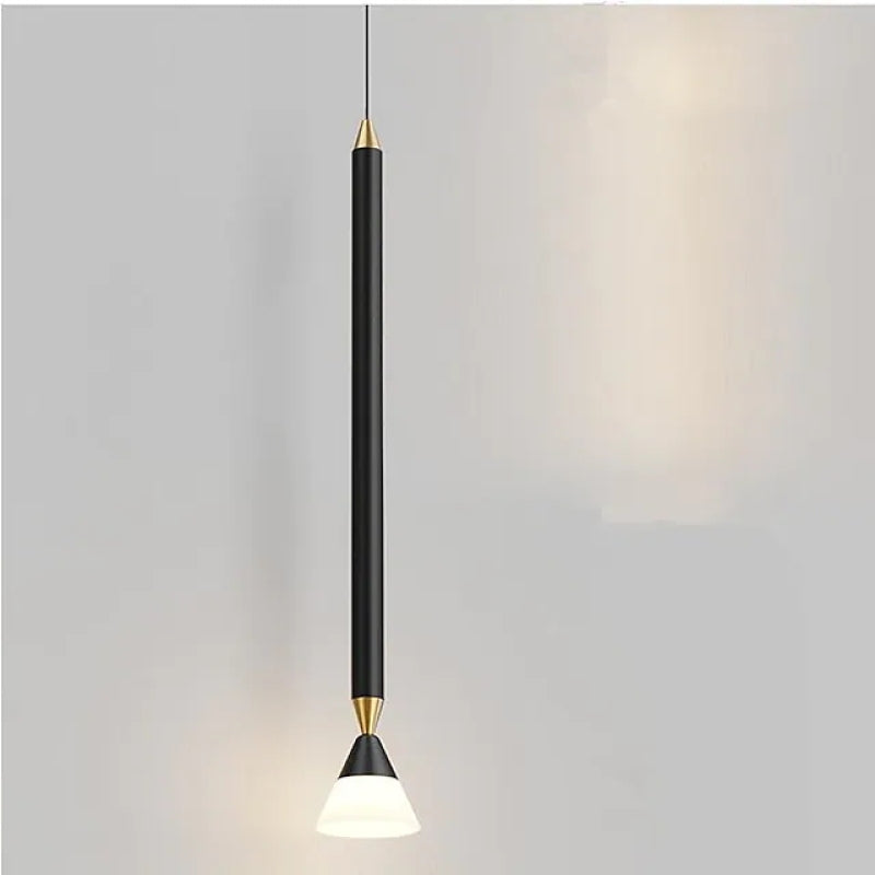 Auri Suspension Cylindre Simple. Métal/Verre. Noir/Doré. Salon - Neutralighting