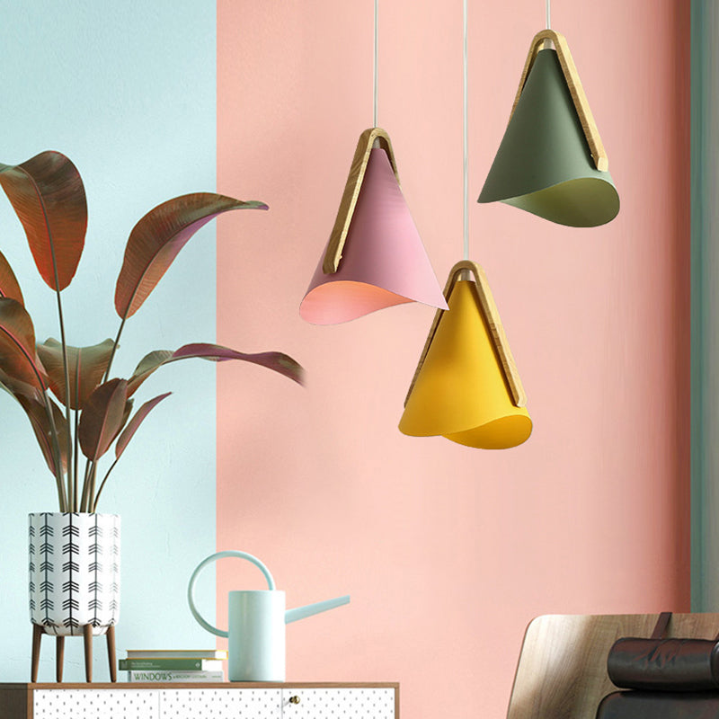 Valentina Suspension 5 Couleurs, Bois/Métal Vert/Rose Salon - Neutralighting