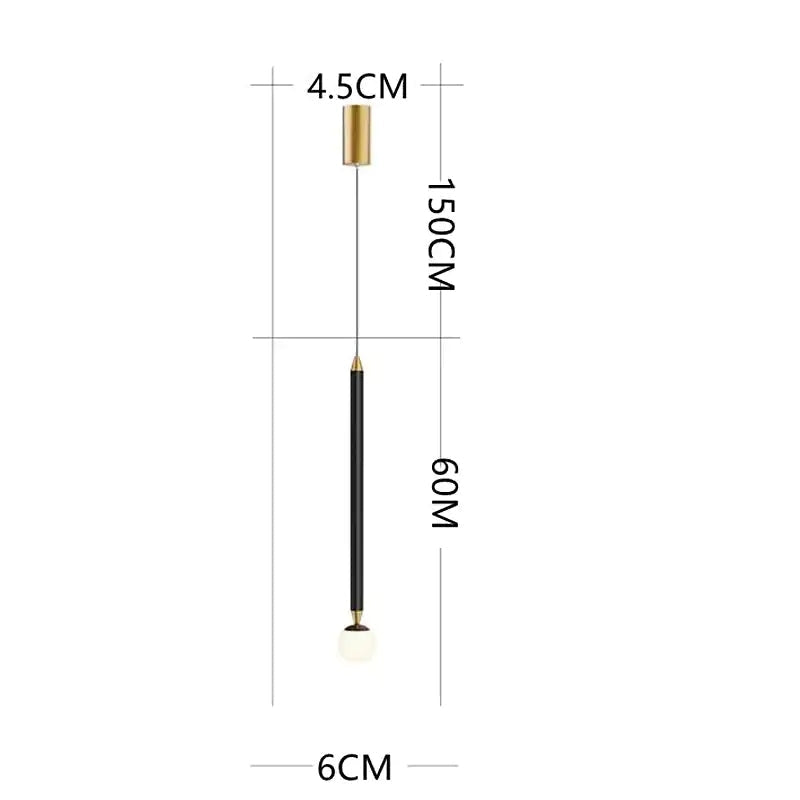 Auri Suspension Cylindre Simple. Métal/Verre. Noir/Doré. Salon - Neutralighting