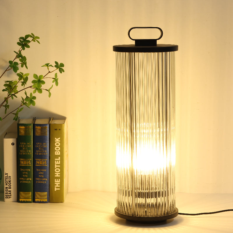 Ray Lampadaire Cylindre Simple, Métal/Verre, Gris, Jardin - Neutralighting