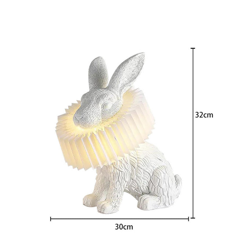 Lampe de Table lapin Moderne, Résine, Blanc, Salon