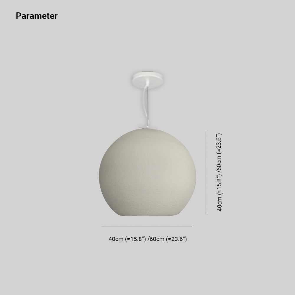 Avi Suspension Boule Minimaliste, Metal/Polystyrène, Blanc/Gris, Salon - Neutralighting