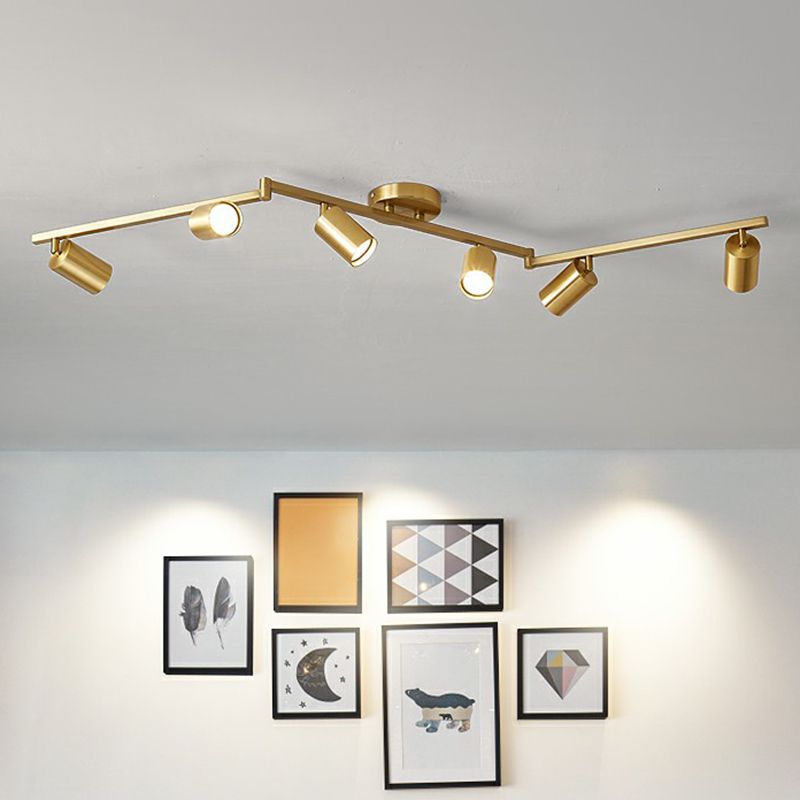 Aim Moderne LED Plafonnier Noir/Blanc/Or Métal Chambre à coucher