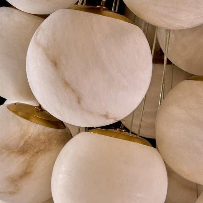Grapha Chandelier à Globes en Albâtre Cluster - Neutralighting