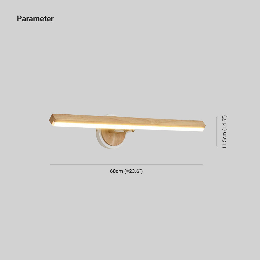 Muto Simple Applique Murale Rectangulaire Moderne LED Bois/Métal Bois Chambre/Salon - Neutralighting
