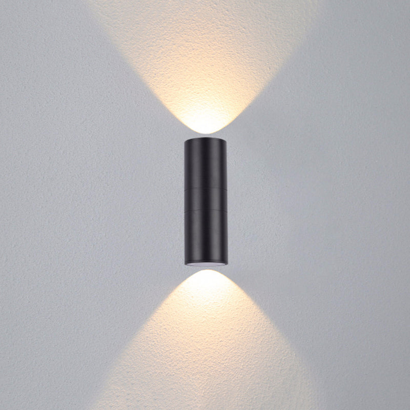 Kren Applique Extérieure Cylindre Simple. Verre. Noir. Cour - Neutralighting