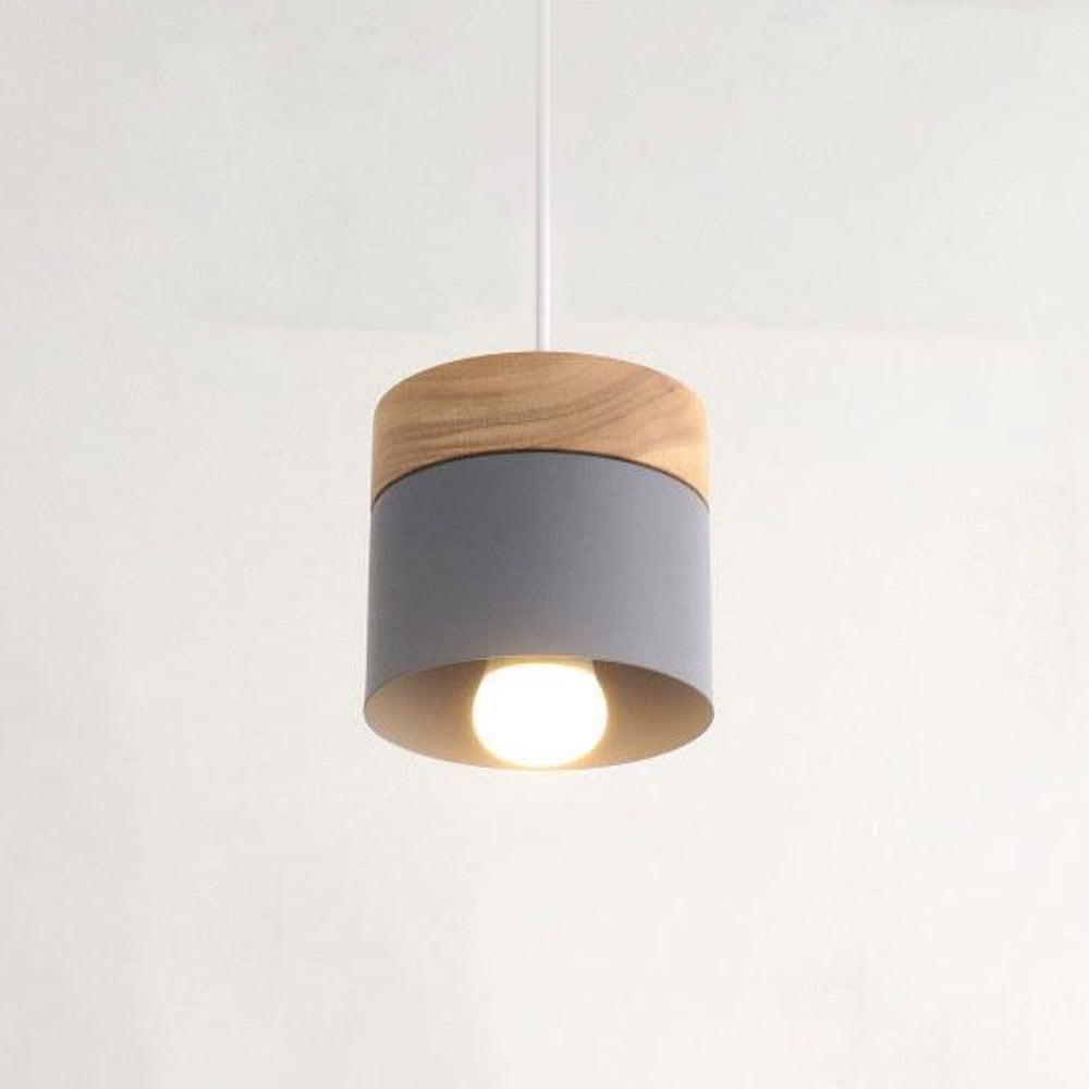 Valentina Suspension LED Macaron Nordique Métal/Bois Chambre - Neutralighting