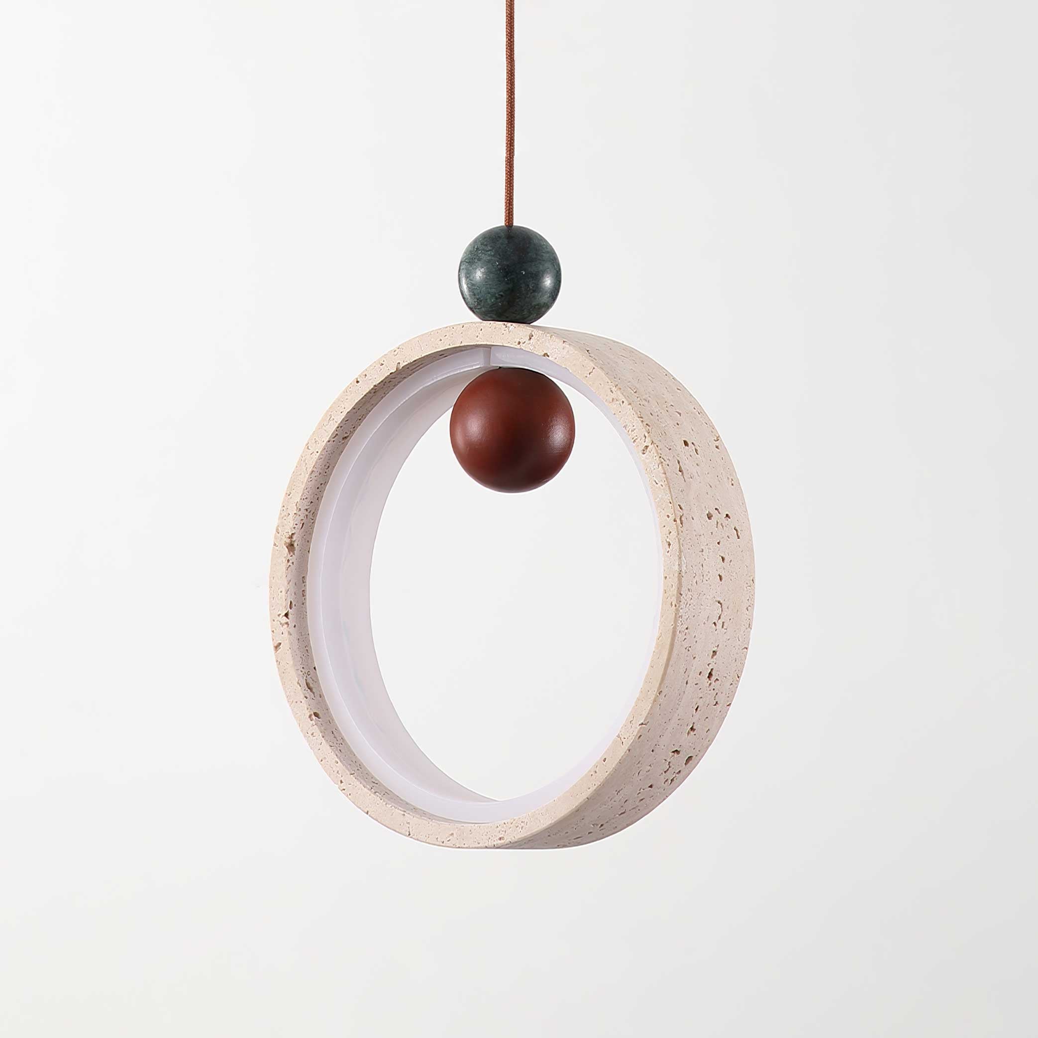 Vovinyra Circulaire Travertin Pendentif Lumière - Neutralighting