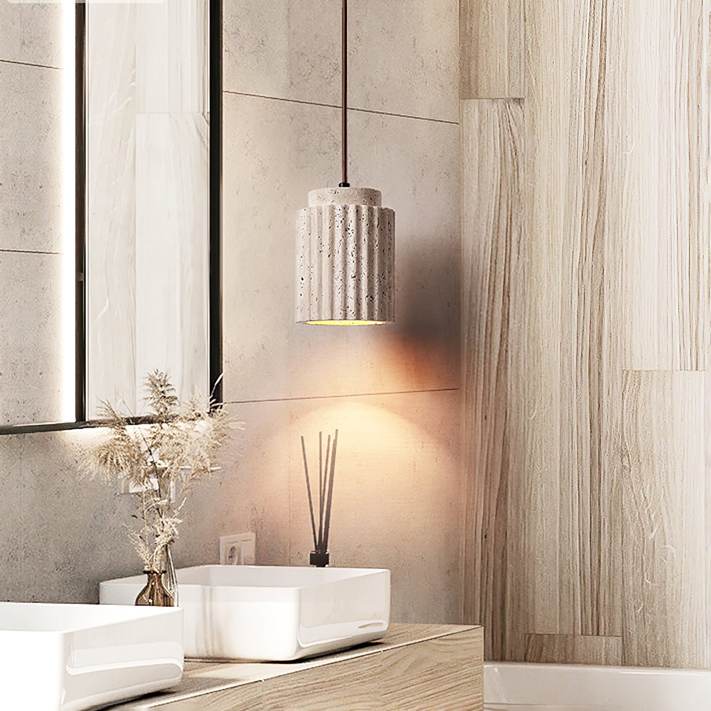 Mysolel Travertine Pendant Light - Letslighting