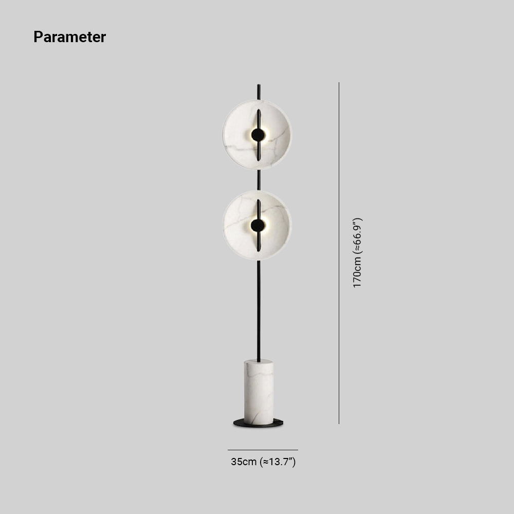 Mira Design Lampadaire Rond Nordique Métal Blanc Grande Salon