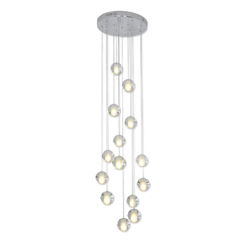 Arisha Suspension Globe Simple, Acrylique/Metal, Blanc, Salon - Neutralighting
