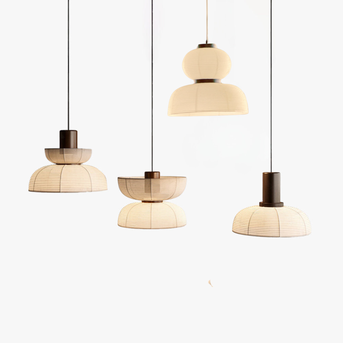 Ritta Suspension Bol Moderne, Metal/Tissu, Beige, Salon - Neutralighting