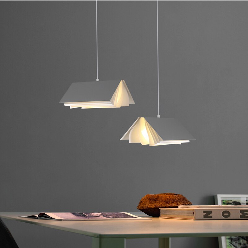 Arisha Suspension Carré Contemporaine, Métal/Tissu, Blanc/Gris, Chambre à Coucher/Librairie - Neutralighting