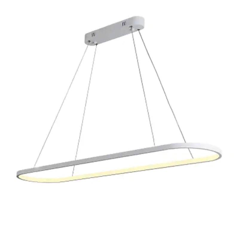 Arisha Suspension Ovale Moderne, Métal/Gel de Silice, Blanc/Noir/Or, Bar - Neutralighting