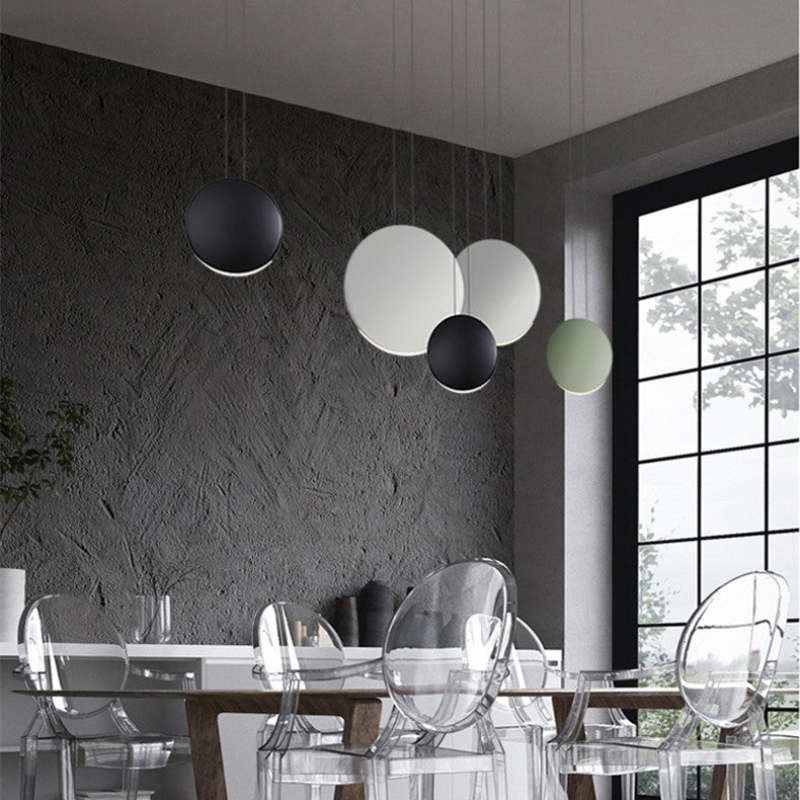 Valentina Suspension Ronde Simple, Métal/Résine, Noir/Vert/Brun/Gris/Blanc, Chambre à Coucher/Bureau - Neutralighting