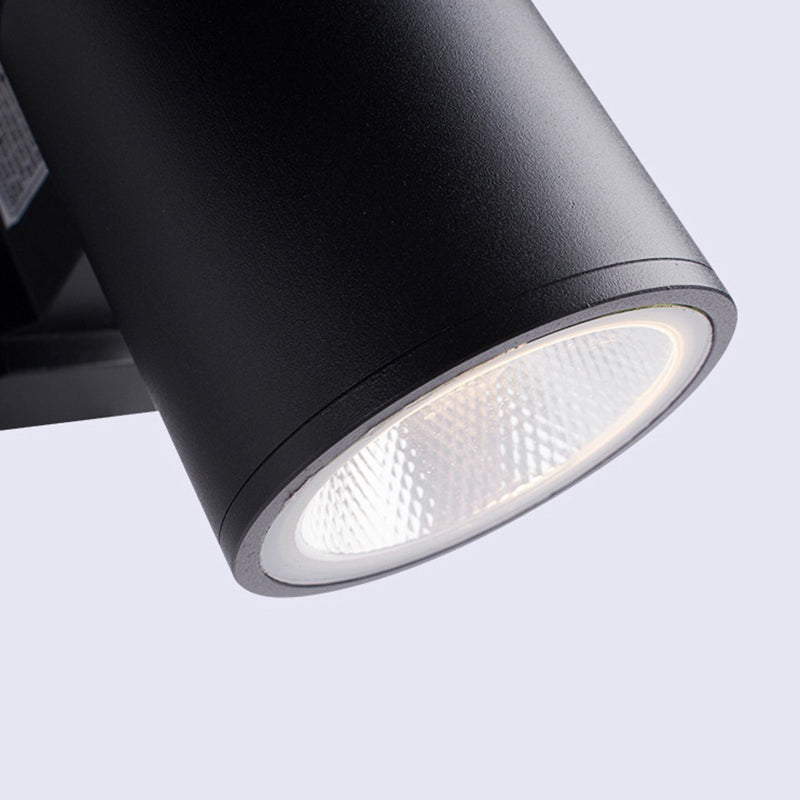 Kren Applique Extérieure Cylindre Simple. Verre. Noir. Cour - Neutralighting
